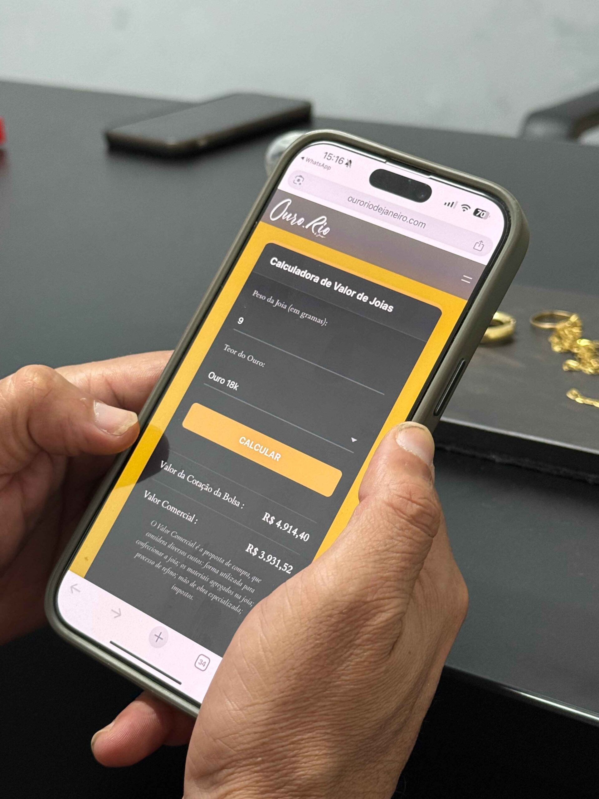 compro joias com avaliação profissional online