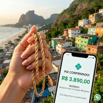 compra joias de ouro Chapéu Mangueira Leme