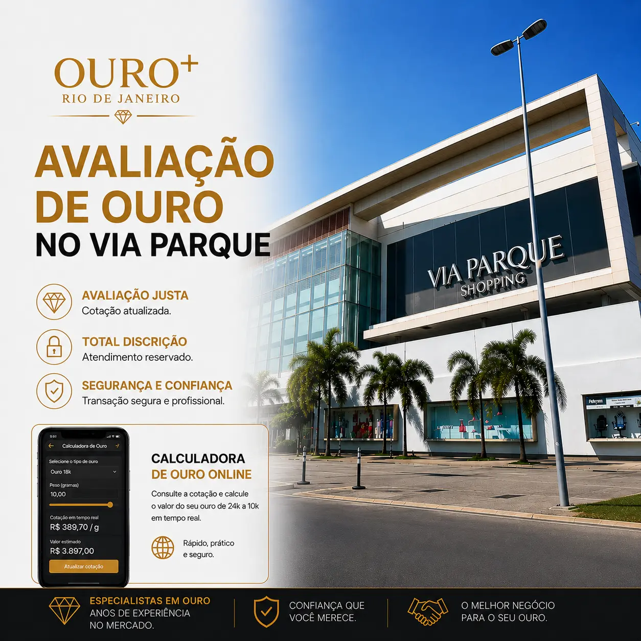 avaliacao de ouro no via parque